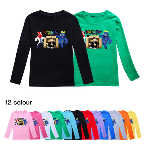 roblox彩虹朋友儿童纯棉长袖