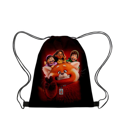 红熊猫儿童抽绳束口袋双肩包