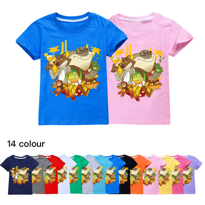 The Bad Guys 儿童T恤电影周边坏蛋鲨鱼先生男童夏季纯棉圆领短袖