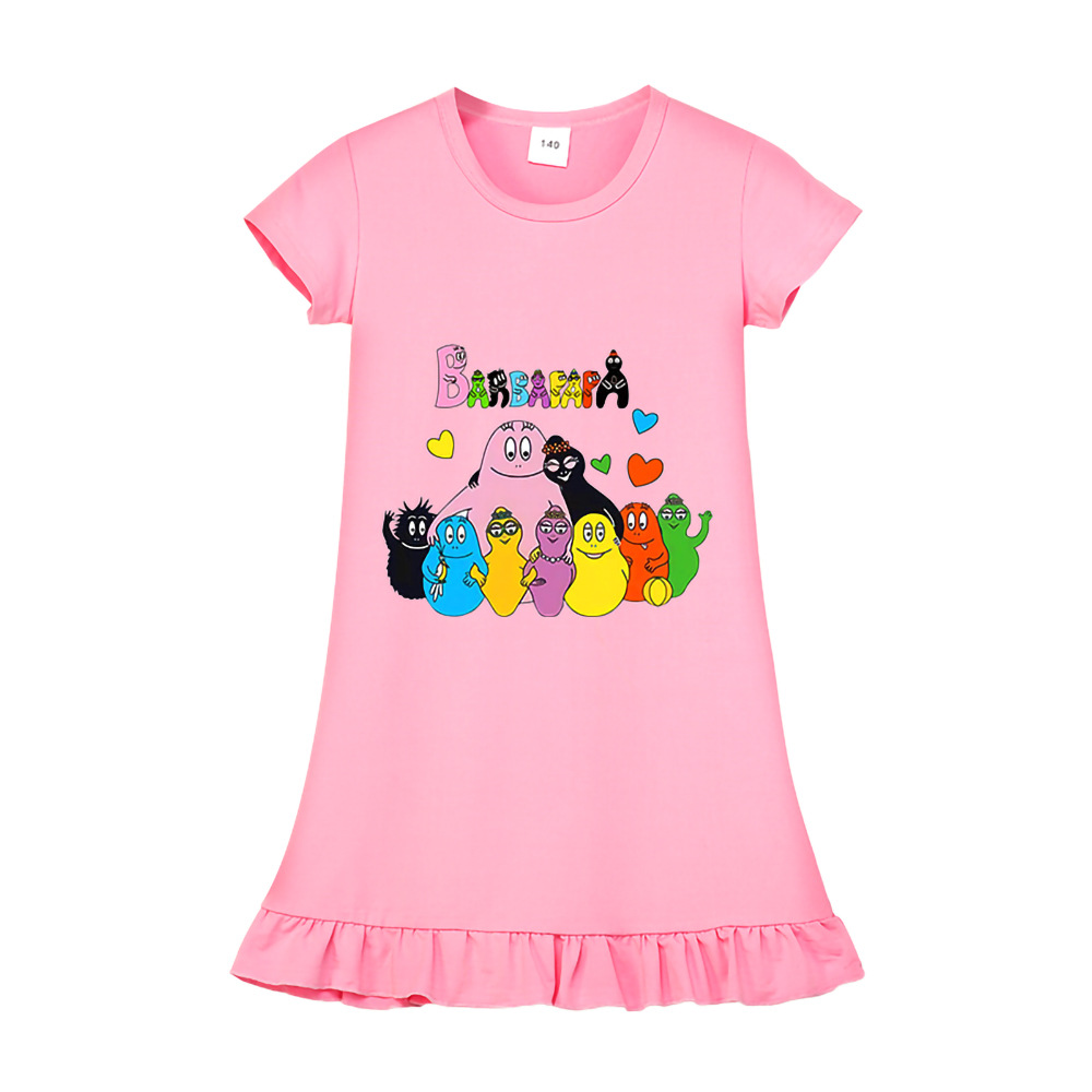 巴巴爸爸儿童公主裙子短袖夏季