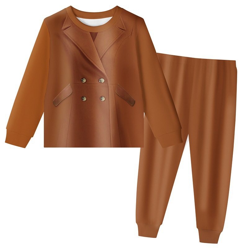 梅根M3GAN儿童长袖睡衣棕色