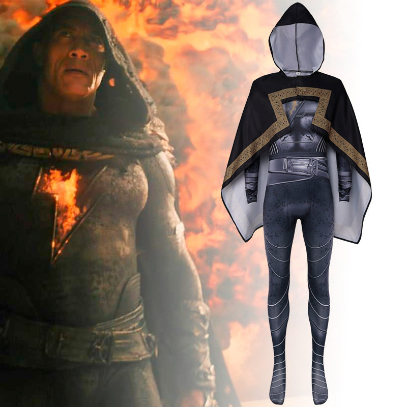 黑亚当cos服电影黑亚当dc反派雷霆沙赞同款cosplay全套万圣节2022