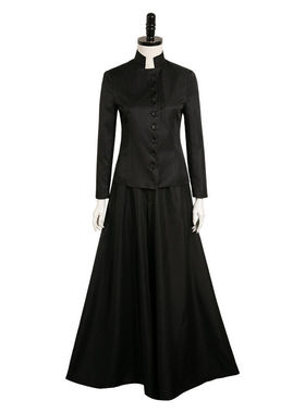 阴间大法师女式黑色连衣裙Lydia Cosplay 万圣节甲壳虫汁舞台表演