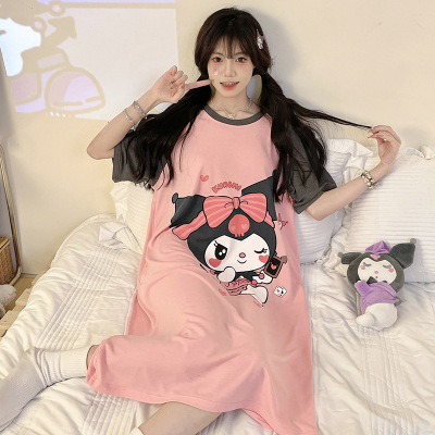 库洛米小个子少女睡裙夏季莫代尔
