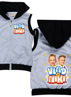 Vlad and Niki春秋马甲外套弗拉德尼基儿童卡通坎肩上衣背心 2022