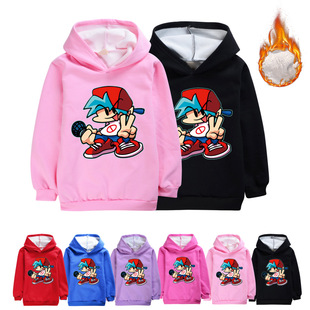 Friday Night Funkin周五夜放克儿童不倒绒卫衣加厚 连帽上衣冬季