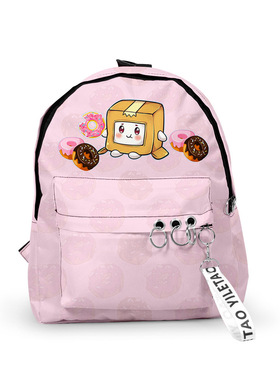 Lankybox双肩包纸盒小人儿童背包中小学生旅行书包减负大容量2022