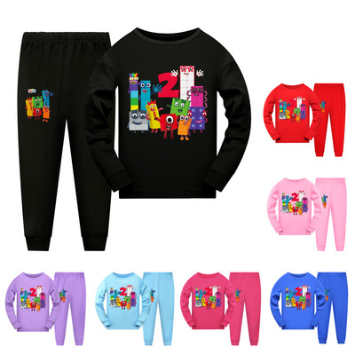 numberblocks儿童秋冬睡衣长袖