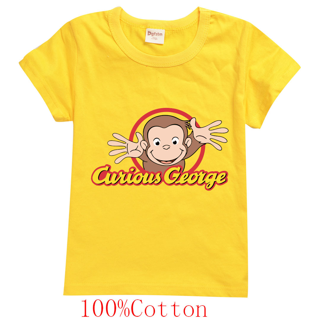 CuriousGeorge儿童短袖卡通圆领