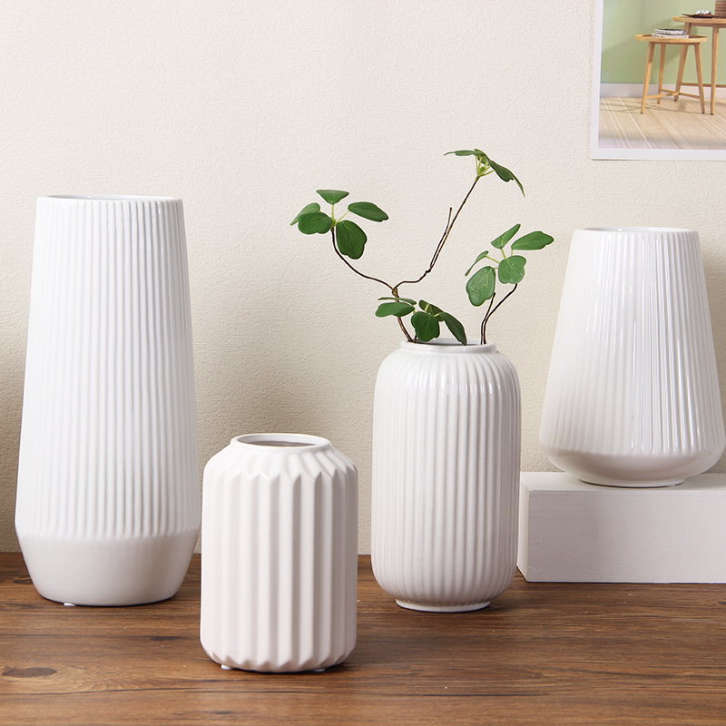 简约时尚陶瓷花瓶干花假花餐桌花
