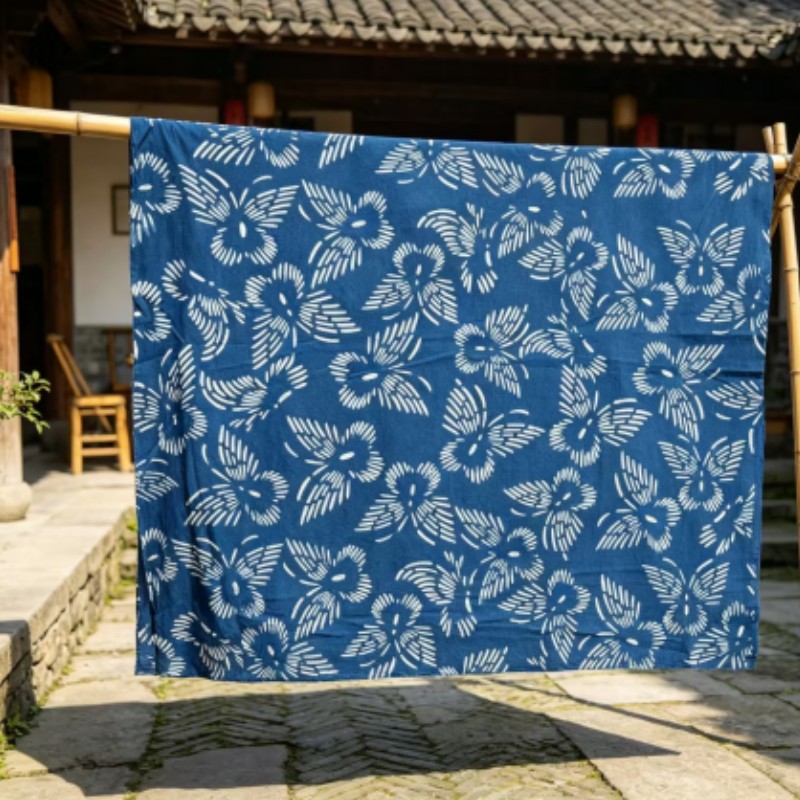 乌镇全棉布景点褪色返旧印花土布