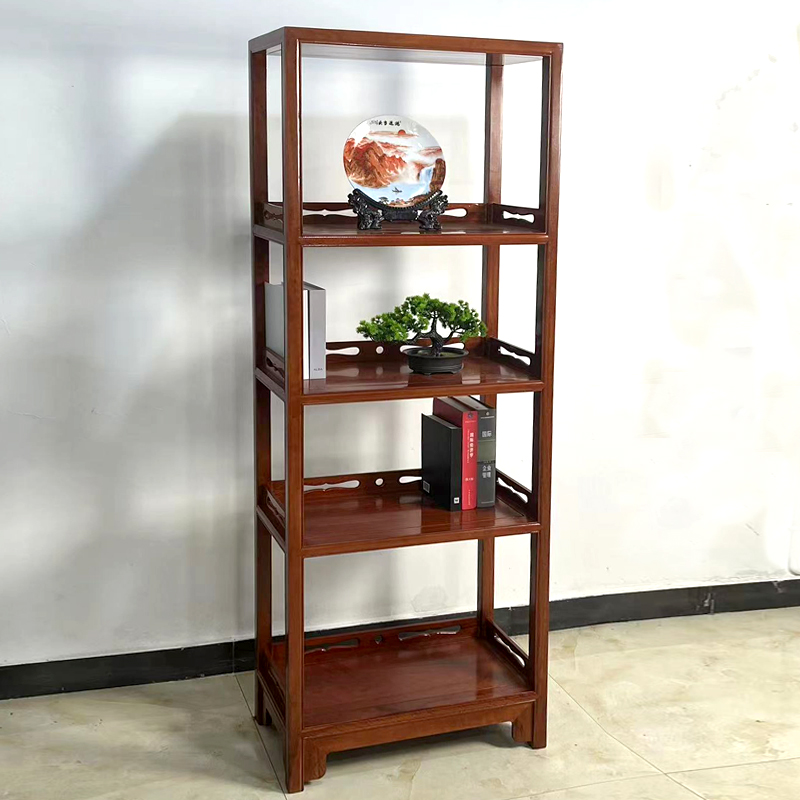 实木花梨木书柜中式置物架