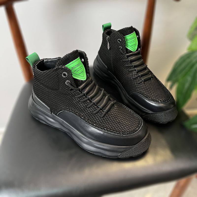 欧洲站厚底增高高帮鞋子男潮鞋青年韩版潮流百搭新品黑色休闲男鞋,流行男鞋,高帮鞋,淘宝优惠券,粉丝福利购,淘宝优惠卷