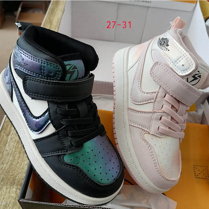 米奇狗品牌童鞋23春新款男女童好看皮面中邦aj板鞋男女孩帅气单鞋