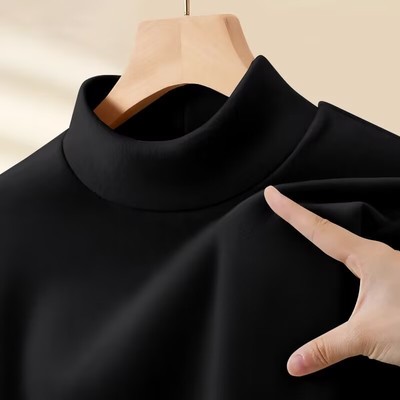 2025德绒双面新款长袖纯色T恤