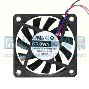 6CM 6010 CROWN 3线CPU变频器风扇 DC12V 0.35A AGE06010B12H 原装