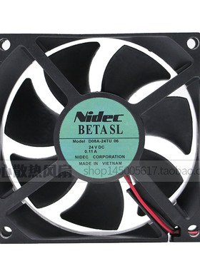 原装 Nidec BETASL D08A-24TU 06 24V 0.11A 8CM 8025 变频器风扇