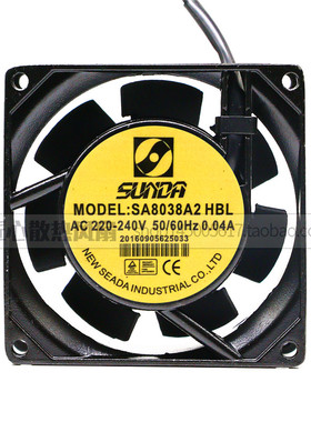 220V 台湾 SUNDA 散热风扇 SA8038A2 HSL / HBL 轴流排气扇