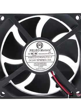 全新原装派尔可PELKO MOTORS R8025Y24SPLP1I-7 8CM 24V 0.34A