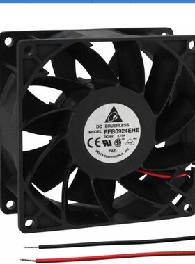 全新台达 FFB0924VHE 9CM/厘米 9238 24V 0.42A 大风量变频器风扇