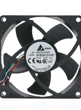 Delta/台达 AFB0812VHD 8020 8cm12V 0.50A 服务器交换机散热风扇