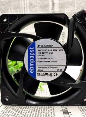 4114N/2H7P 原装德国 EBM 12CM 变频器风扇 12038 24V 3.8A 90W