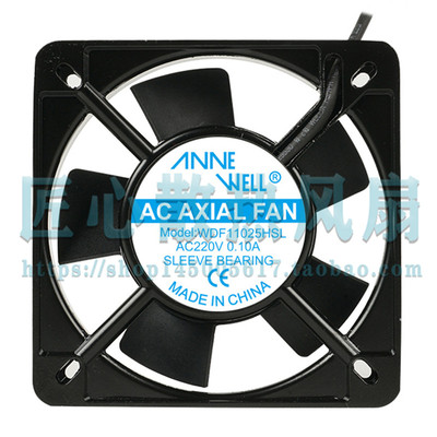 VNNE WELL WDF11025HSL AC 220V 0.10A 110x110x25mm散热风扇