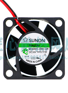 建准SUNON MF40202V1-1000U-A99 DC 24V 0.77W 40x20mm散热风扇