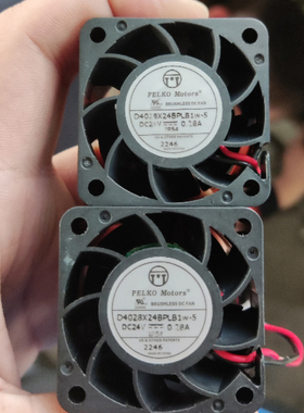 PELKO MOTORE 派克尔 D4028X24BPLB1W-5 24V 0.28A 2线散热风扇