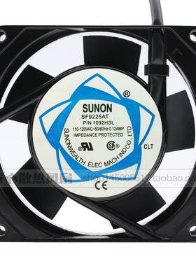 SF11592A P/N1092HSL 1092HBL全新建准SUNON 9025 AC110散热风扇