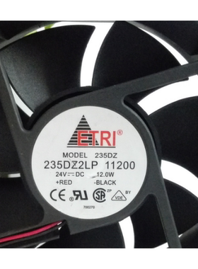 法国/ETRI 12038 12CM 235DZ2LP 11200 24V 12.0W 变频器散热风扇