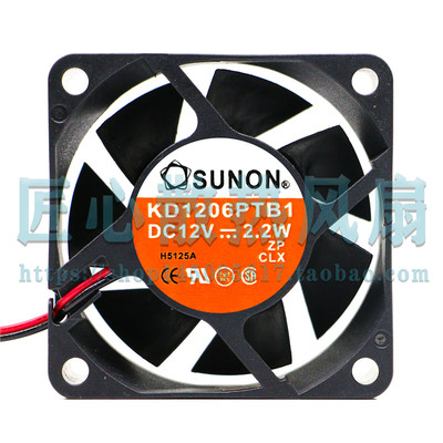 SUNON KD1206PTB1 DC 12V 2.2W 60x60x25mm 6厘米散热风扇