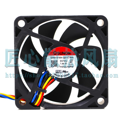 建准SUNON EF60151BX-Q01C-S99 12V 1.44W 6厘米静音CUP散热风扇