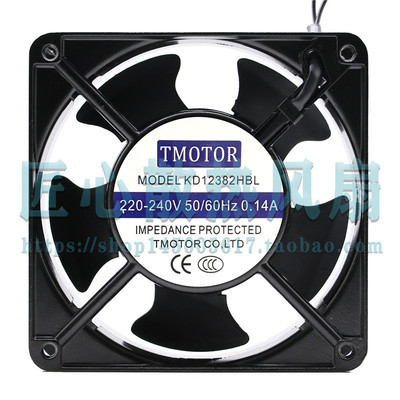 全新原装TMOTOR KD12382HBL 220V 0.14A 12cm全金属散热风扇
