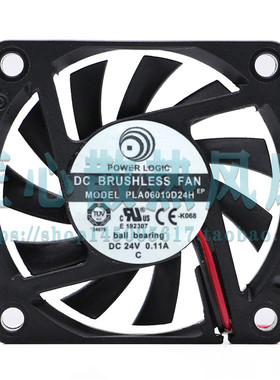 全新6CM厘米公分超薄PLA06010D24H 6010 24V 0.11A变频器散热风扇