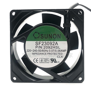0.06AMP轴流风机风扇 SUNON 240V 0.07 220 SF23092A 2092HSL