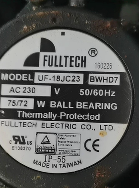 18CM UF-18JC23 BTHD 230V 75/72W 轴流散热风扇