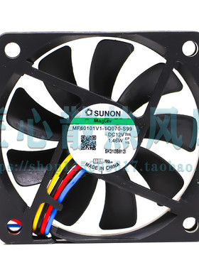 建准SUNON MF60101V1-1Q070-S99 12V 1.46W 6CM静音机箱PWM风扇