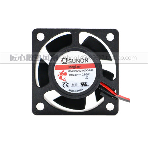 原装SUNON MB40202V2-000C-A99 24V 0.80W 4cm 2线 机箱 散热风扇