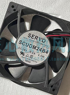 SCUDM24B4 DC24V 0.2A 4.5W原装正品日本SERVO伺服风扇12025 12CM