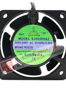 6030 台湾三巨 60*60*30mm SJ6030HA2 220V工业机柜轴流散热风扇