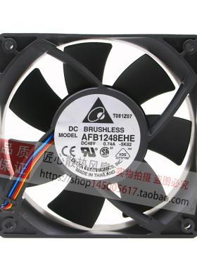 AFB1248GHE/EHE 台达原装正品 12038 DC48V 0.60A/0.90A 机柜风扇