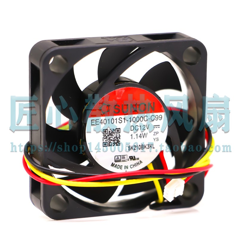 EE40101S1-1000C-C99 A99 DC 12V 1.14W 40x10mm 风扇
