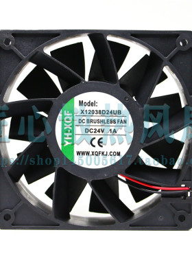 原装YH-XQF X12038D24UB DC24V 1A 大风量变频器散热风扇12CM