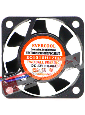 捷冷 EVERCOOL 4010 EC4010H12BA/BP 12V 0.08A 4CM CPU 机箱风扇