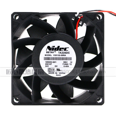 全新Nidec V35132-55RA 8038 24v 0.45A 8CM大风量变频器散热风扇