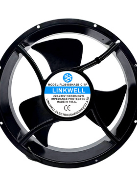 全新LINKWELL轴流风机 FL25489HA2B-C-7P AC220-240V 62W散热风扇