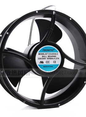 全新TROHITO BT25489A2 220V-240V 0.27A大风量机柜散热通风机254