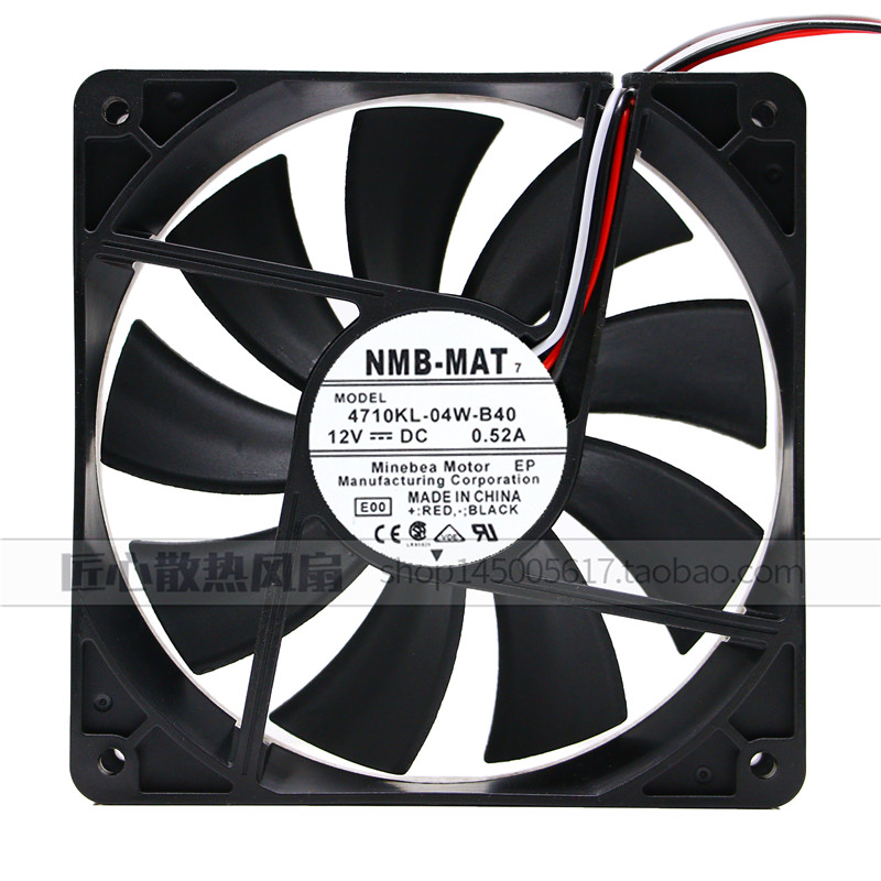 NMB-MAT7 4710KL-04W-B40 12025 12CM 0.52A 12V 大风量机箱风扇