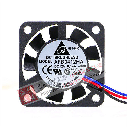 全新台达 AFB0412HA -ROO 12V 0.14A 4010 4CM双滚珠轴承风扇